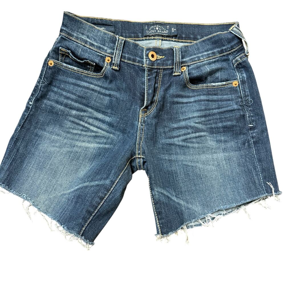 Lucky Brand Ladies cut-off Jean shorts, Sofia skinny, dark denim, stretch, 0/25R